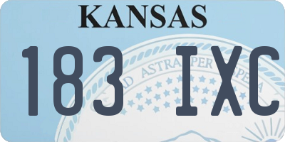 KS license plate 183IXC