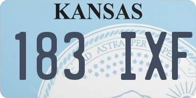 KS license plate 183IXF