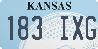 KS license plate 183IXG