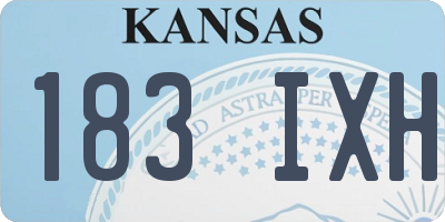KS license plate 183IXH