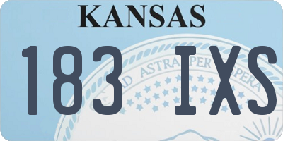KS license plate 183IXS