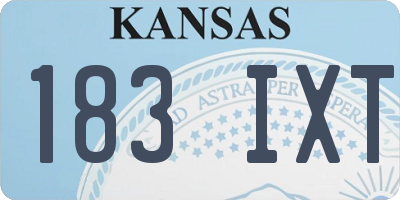 KS license plate 183IXT