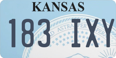 KS license plate 183IXY