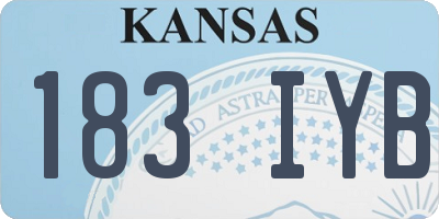 KS license plate 183IYB