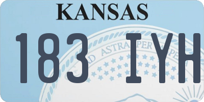 KS license plate 183IYH