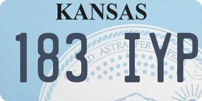 KS license plate 183IYP