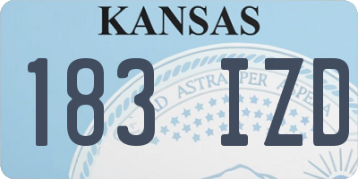 KS license plate 183IZD