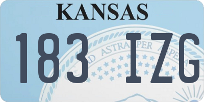 KS license plate 183IZG