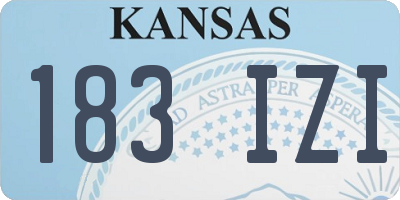 KS license plate 183IZI