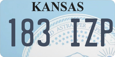 KS license plate 183IZP