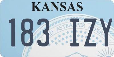 KS license plate 183IZY