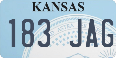 KS license plate 183JAG
