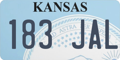 KS license plate 183JAL