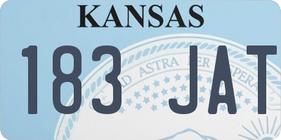 KS license plate 183JAT