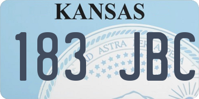 KS license plate 183JBC