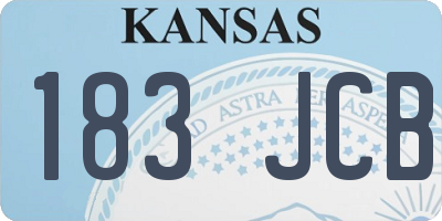 KS license plate 183JCB