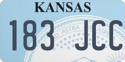 KS license plate 183JCC