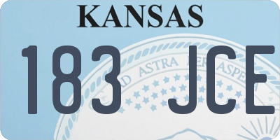 KS license plate 183JCE