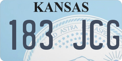 KS license plate 183JCG