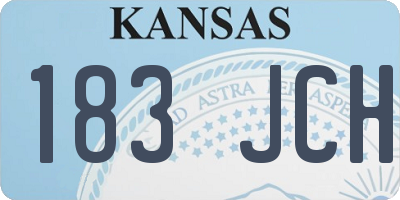 KS license plate 183JCH