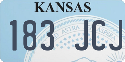 KS license plate 183JCJ