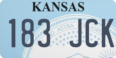 KS license plate 183JCK