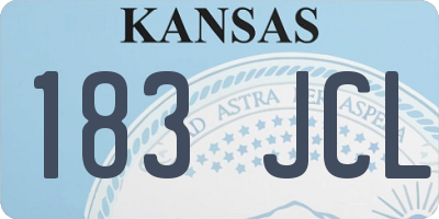 KS license plate 183JCL
