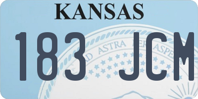 KS license plate 183JCM