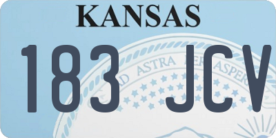 KS license plate 183JCV