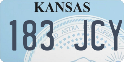 KS license plate 183JCY