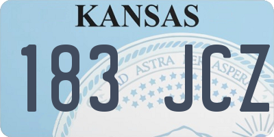 KS license plate 183JCZ