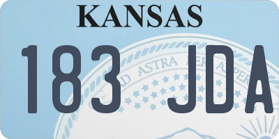KS license plate 183JDA