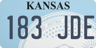 KS license plate 183JDE