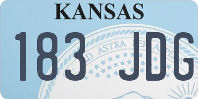 KS license plate 183JDG