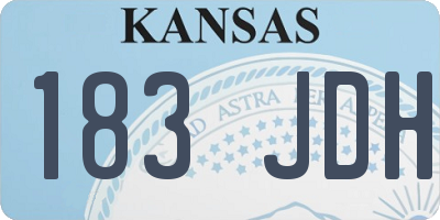 KS license plate 183JDH