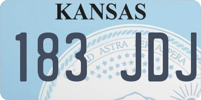 KS license plate 183JDJ
