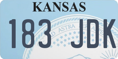 KS license plate 183JDK
