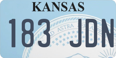 KS license plate 183JDN