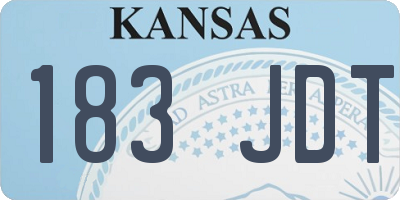 KS license plate 183JDT