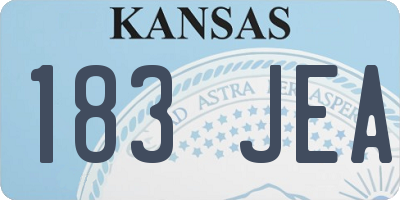 KS license plate 183JEA