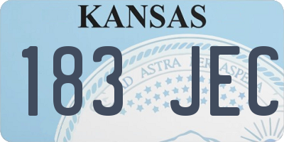 KS license plate 183JEC