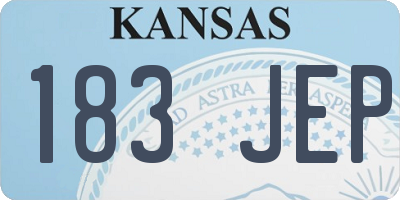 KS license plate 183JEP