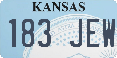 KS license plate 183JEW