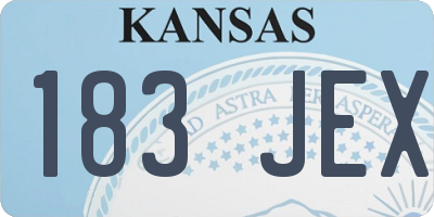 KS license plate 183JEX