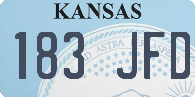 KS license plate 183JFD