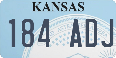 KS license plate 184ADJ