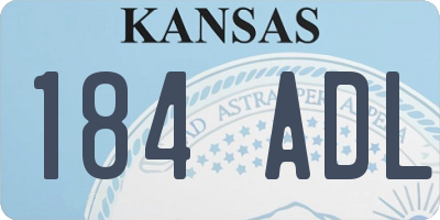 KS license plate 184ADL