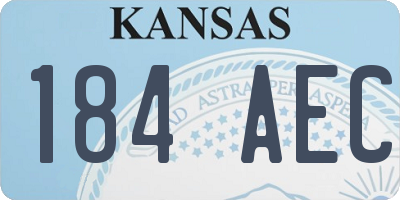 KS license plate 184AEC