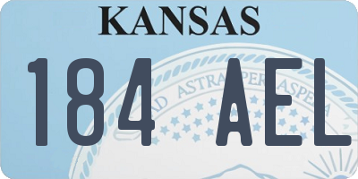 KS license plate 184AEL