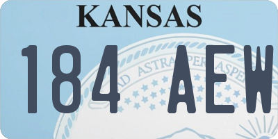 KS license plate 184AEW
